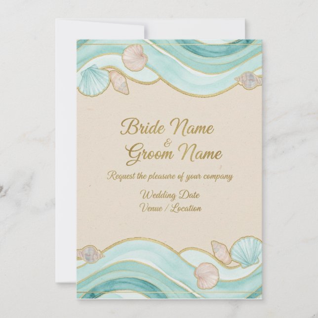 Destination Beach Wedding Invitation (Devant)