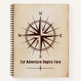 Destination Coordinates Compass | Travel Wedding Notizbuch