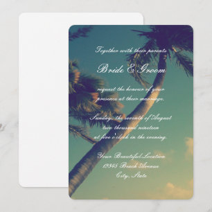 Destination de plage tropicale invitations de mari
