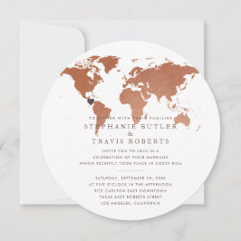 Destination Elopement Réception Globe Invitation
