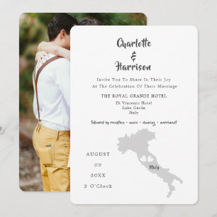 Destination Mariage Italie Photo Invitation