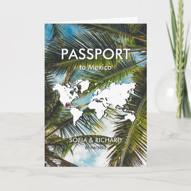 Destination Mariage Palm Beach Gold Carte du monde (Devant)