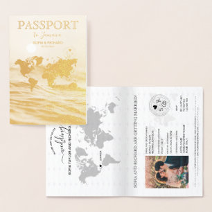 Destination mariage Passport Carte du monde JAMAIC
