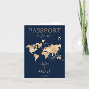 Destination mariage Passport Carte du monde JAMAIC