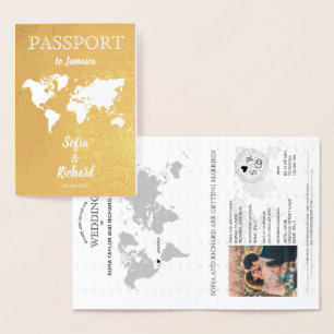 Destination mariage Passport Carte du monde JAMAIC