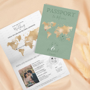 Destination Mariage Passport Carte du monde Mexiqu