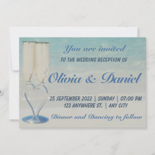 Destination plage élégante invitation mariage