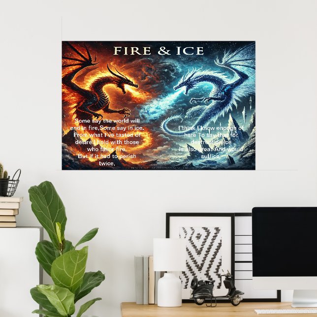 Destination von Feuer und Eis Poster (Heimbüro)