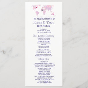 Destination Watercolor World Map Programme de mari