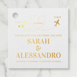 Destination Wedding Airplane Heart Geschenkanhänger