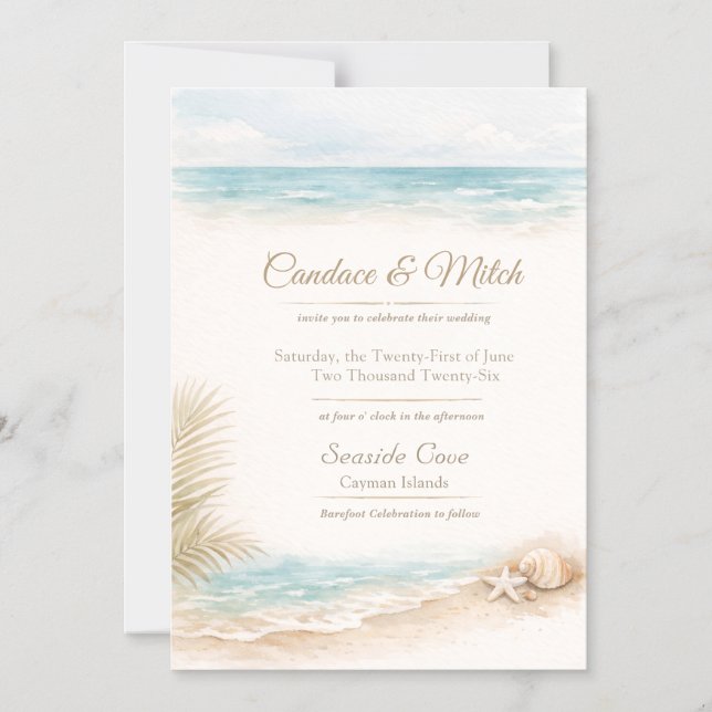 Destination Wedding Magnet Beach Themed (Vorderseite)