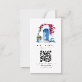Destination Wedding QR Code Online RSVP Cards Mitteilungskarte