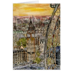Destinations Aquarelle Big Ben & London Eye