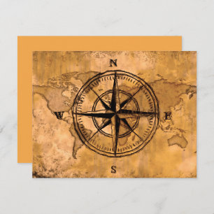 Destinations - Compass Rose et carte du monde