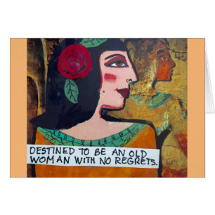 DESTINÉ À ÊTRE DAME ÂGÉE SANS LA CARTE DE REGRETS