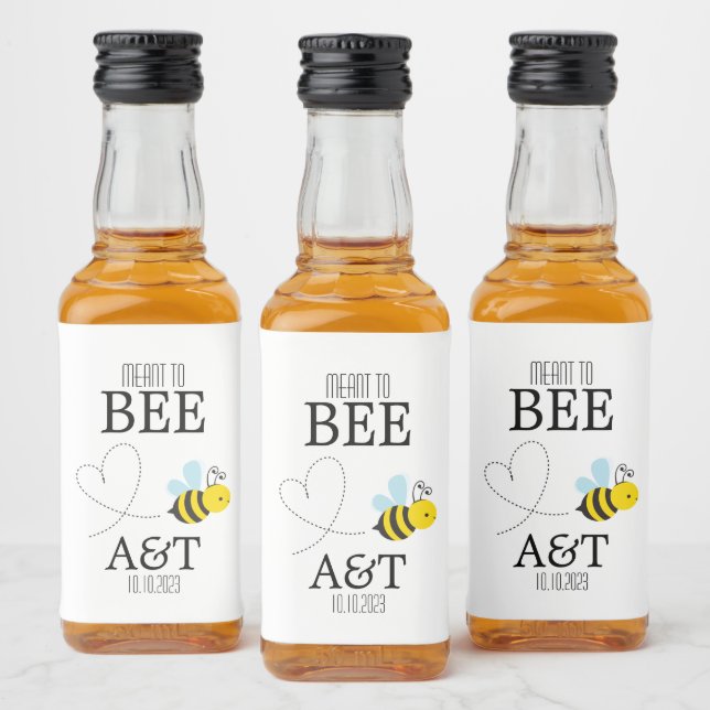 Destiné À Être Monogramme Mini Étiquette bouteille (Bouteilles)