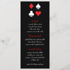 Destiny Las Vegas Wedding Menu Menükarte