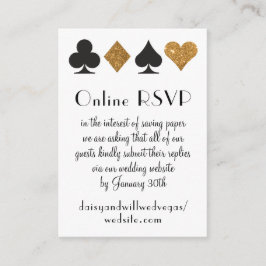 Destiny Las Vegas Wedding Online UAWG Gold Glitzer Begleitkarte