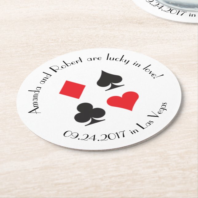 Destiny Las Vegas Wedding Paper Drink Untersetzer (Angewinkelt)
