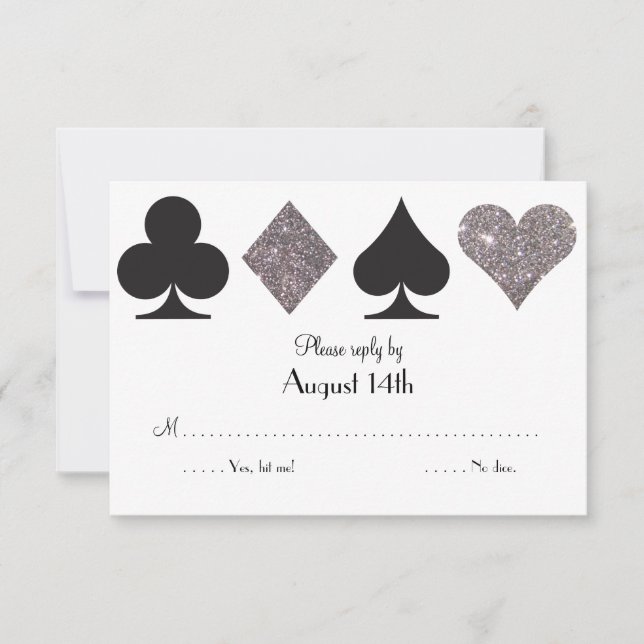 Destiny LasVegas Wedding Antwort Imitate Silber Gl (Vorderseite)