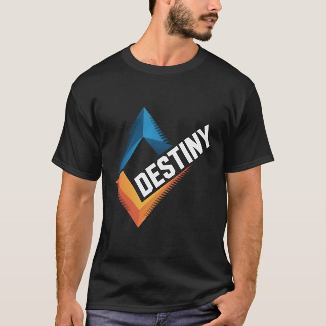 Destiny Motivational T-Shirt | Modern Geometric Gr (Devant)