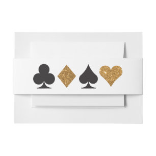 Destiny Vegas Invite Imitate Gold Glitzer Bellyban Einladungsbanderole