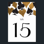 Destiny Vegas Wedding Reception Gold Table Card Tischnummer<br><div class="desc">Ideal für eine Hochzeit in Vegas in einer kleinen Kapelle abseits des Streifens,  alles,  was Sie brauchen,  ist Liebe und ein oder zwei Zeugen!</div>