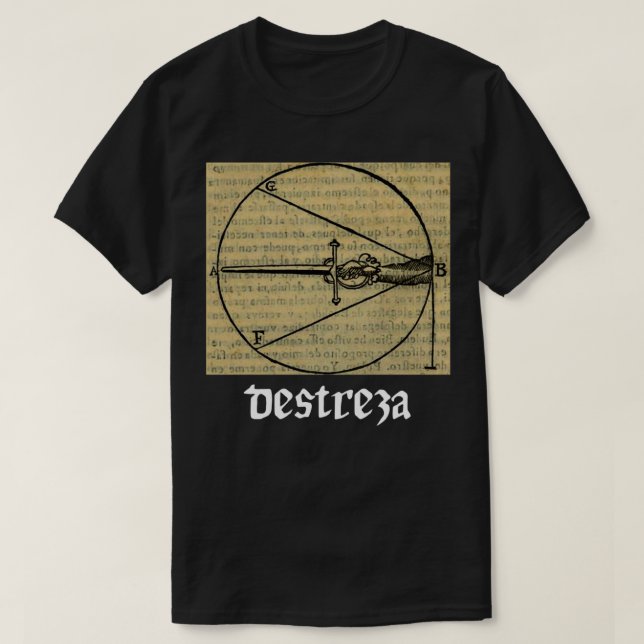 Destreza Carranza Rapier Plate Historisches Europa T-Shirt (Design vorne)
