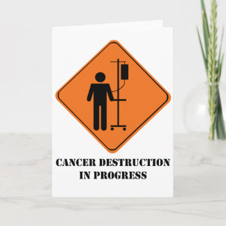 Destruction du cancer en cours Carte de voeux