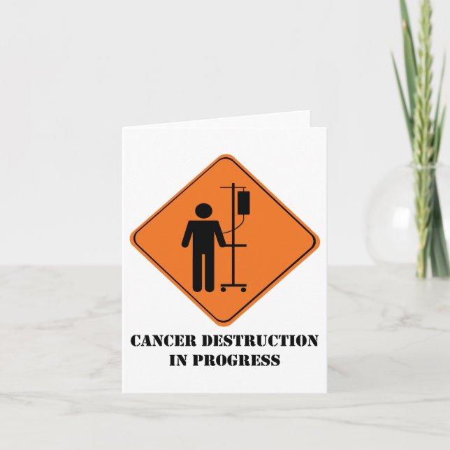 Destruction du cancer en cours carte pour notes (Devant)