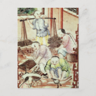 Detail aus einer Vase, in der Handwerker dargestel Postkarte