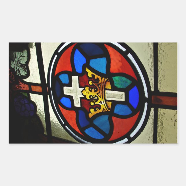 Detail aus verkettetem Glas Rechteckiger Aufkleber (Vorderseite)
