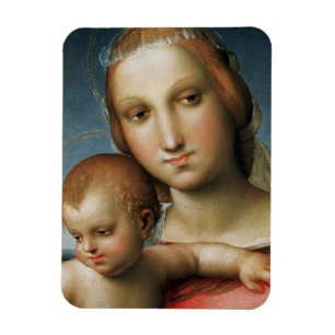 Detail aus<Virgin and Child>Rapha zugewiesen Magnet