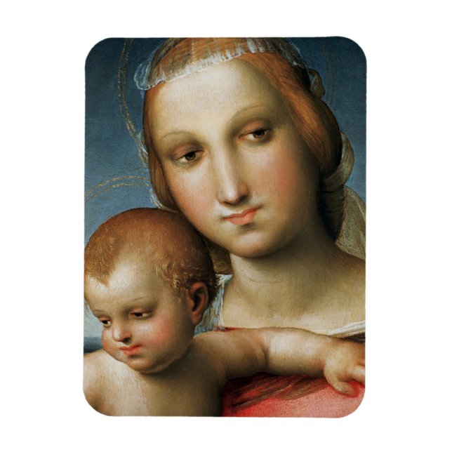 Detail aus<Virgin and Child>Rapha zugewiesen Magnet (Vertikal)