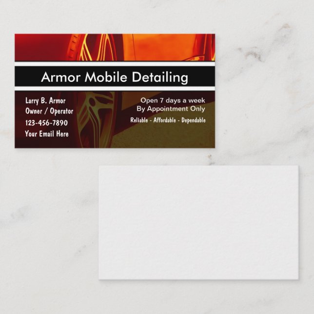 Détail automatique des Cartes de visite (Devant / Derrière)