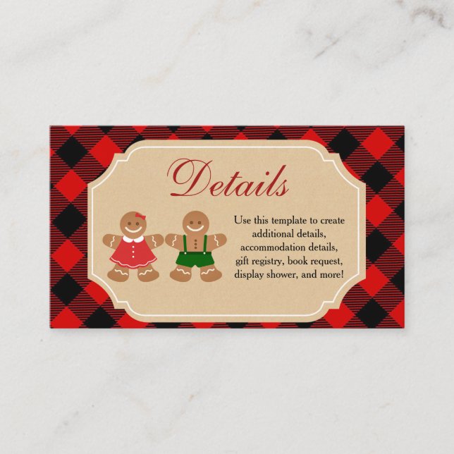 Detail Card Gingerbrot Weihnachtskoch Begleitkarte (Vorderseite)