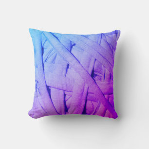 Détail de fil bleu violet Texture Coussin Oreiller