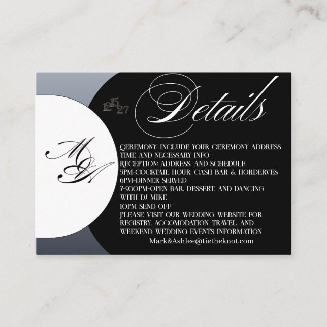 Détail de la collection de smoking "We Do" - Carte (Devant)