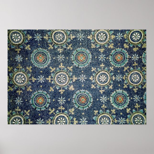 Détail de la décoration florale de la voûte (Devant)