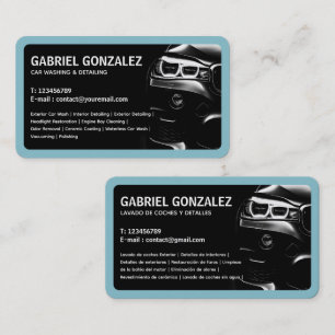 Détail de la voiture Carte de visite bilingue
