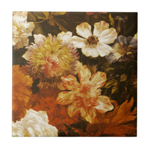 Detail der Blumen (Öl auf Leinwand) Fliese
