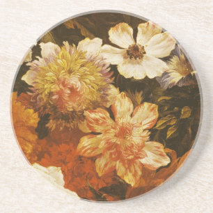 Detail der Blumen (Öl auf Leinwand) Sandstein Untersetzer