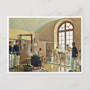 Detail der Duschen im Regiment von Eugene Chaper Postkarte