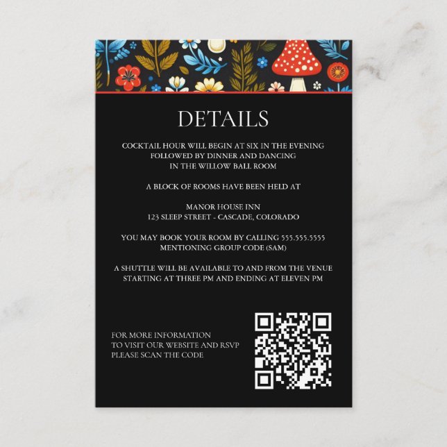 Detail der Kernwaldgebiete und QR-Code Begleitkarte (Vorderseite)