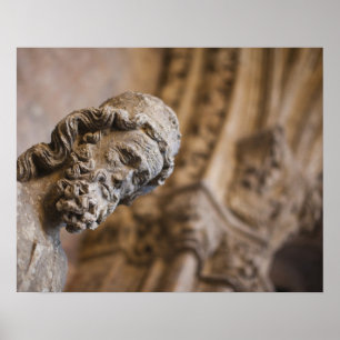 Detail der Kleiderbügel Patriarch Zacarias Statue Poster