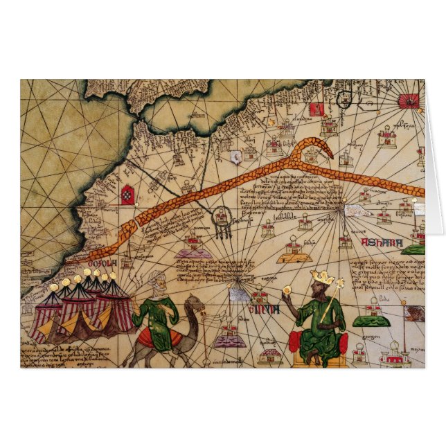 Detail der Kopie einer katalanischen Karte von (Vorderseite (Horizontal))