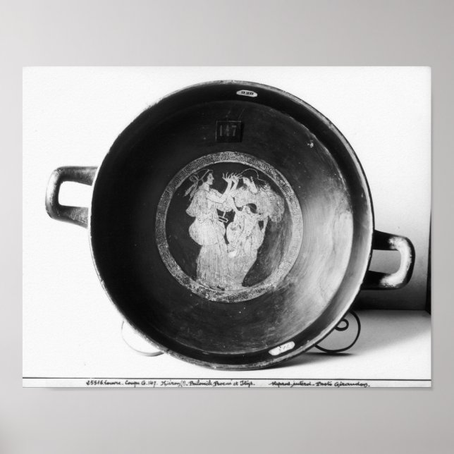 Detail der mattischen roten Figur kylix Poster (Vorne)