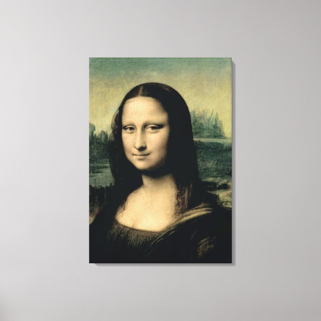 Detail der Mona Lisa, c.1503-6 Leinwanddruck (Vorderseite)