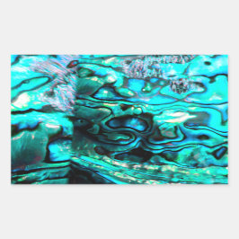 Detail der Muschel: Türkis abalone paua Rechteckiger Aufkleber
