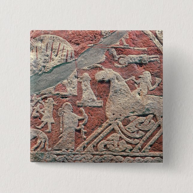 Detail der Zahlen, die eine Saga veranschaulichen Button (Vorderseite)